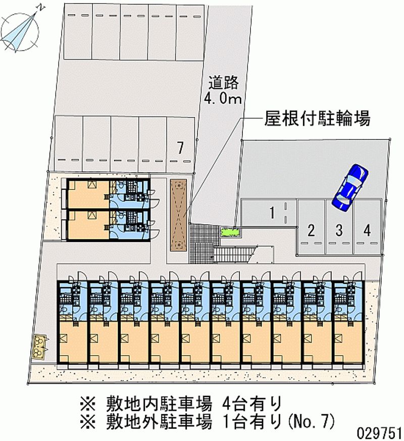 レオパレスコスモス新河岸 月極駐車場