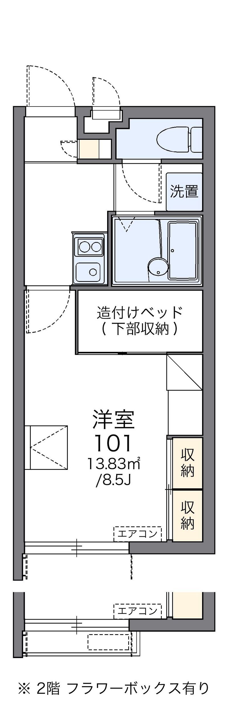 レオパレスＭＵＧＥＮ１０３０ 間取図