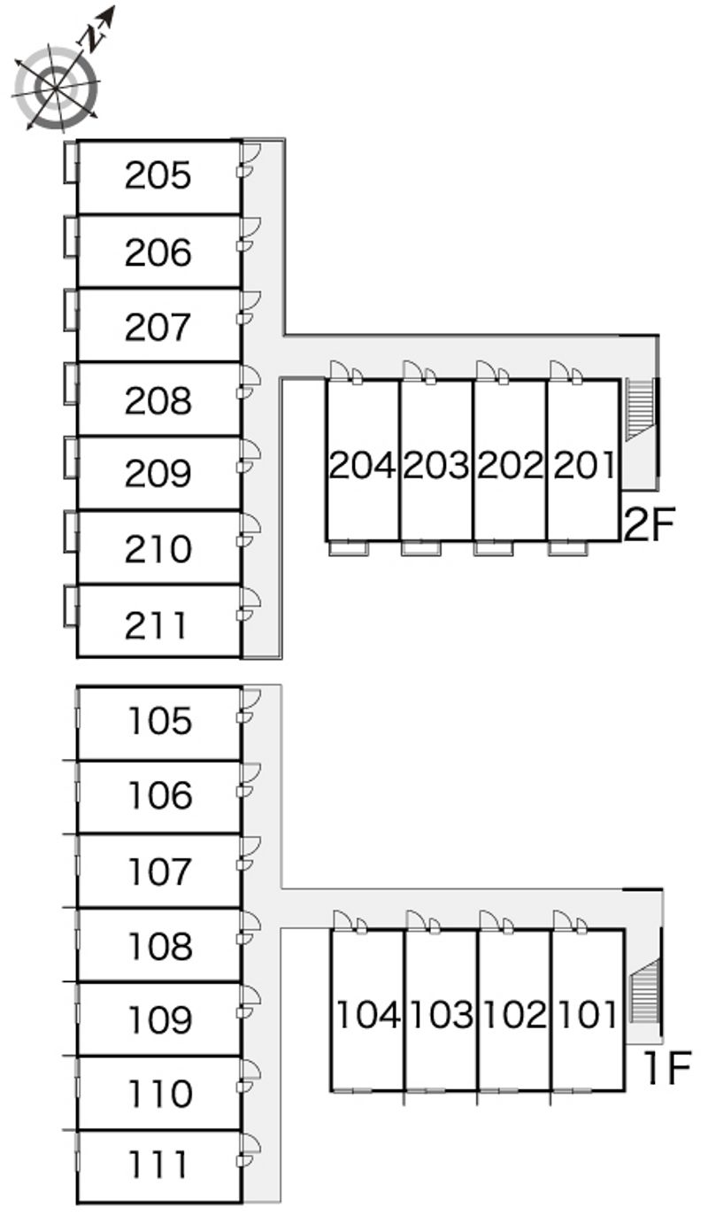 レオパレスサビア 間取配置図