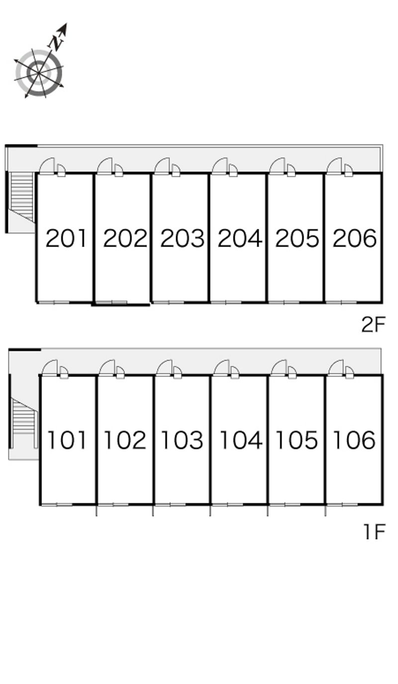 レオパレスグリーンハーモニー 間取り配置図