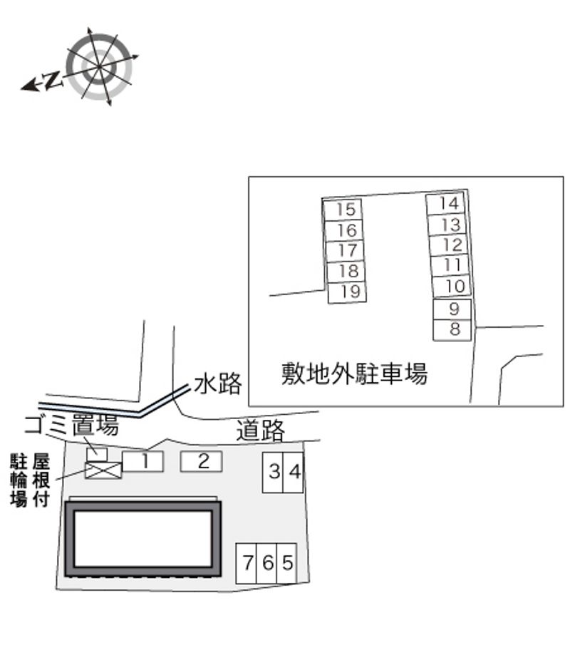 レオパレスメルベーユⅡ 配置図