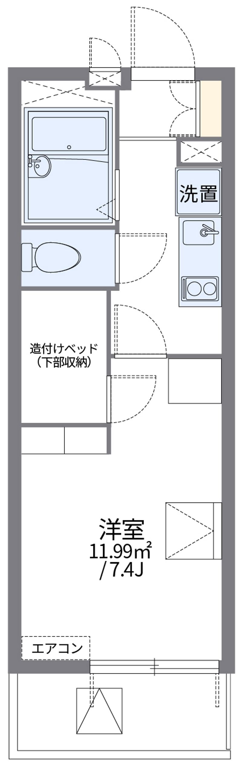 レオパレス松山保免 間取図