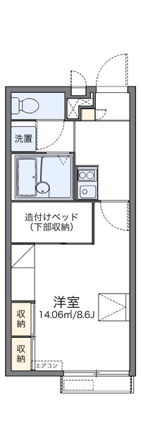 レオパレス宮崎 間取り図