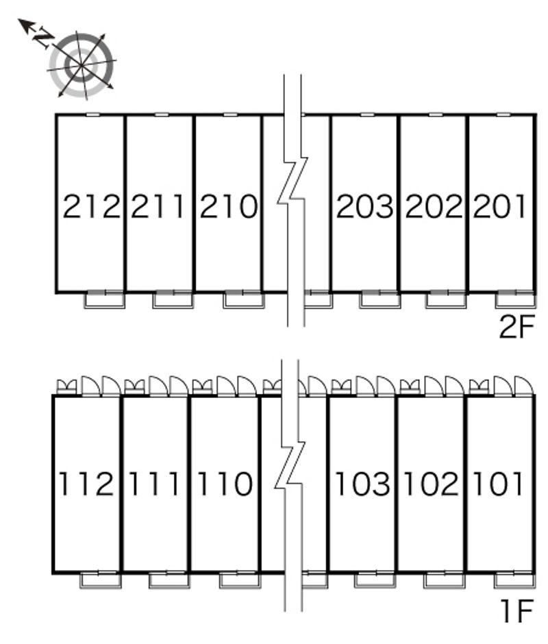 レオパレス縄手 間取配置図