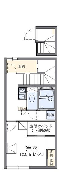 レオパレスウッド　ワーク 間取り図