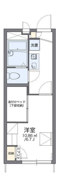 レオパレスウエストⅠ 間取り図