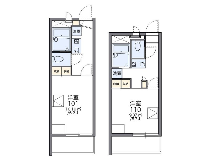 レオパレスウエストサイド白山 間取図