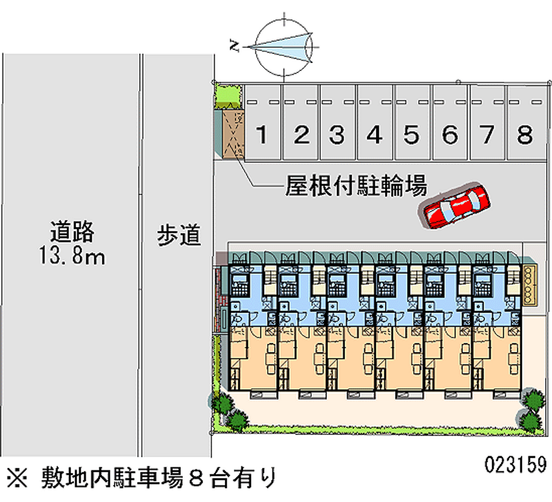 レオパレスひまわり 月極駐車場