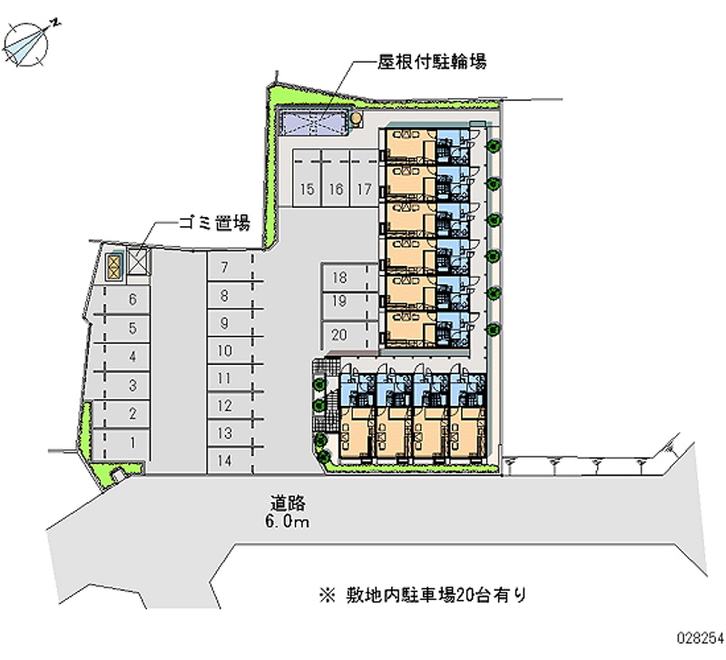 28254 Monthly parking lot