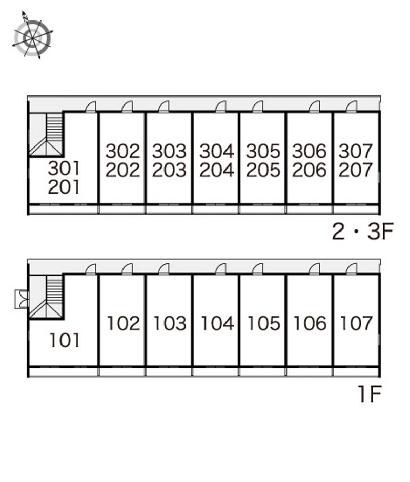 レオパレスナカジマ 間取配置図