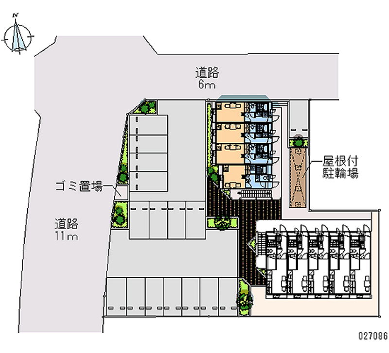 レオパレスハイツ旭が丘Ａ 区画図