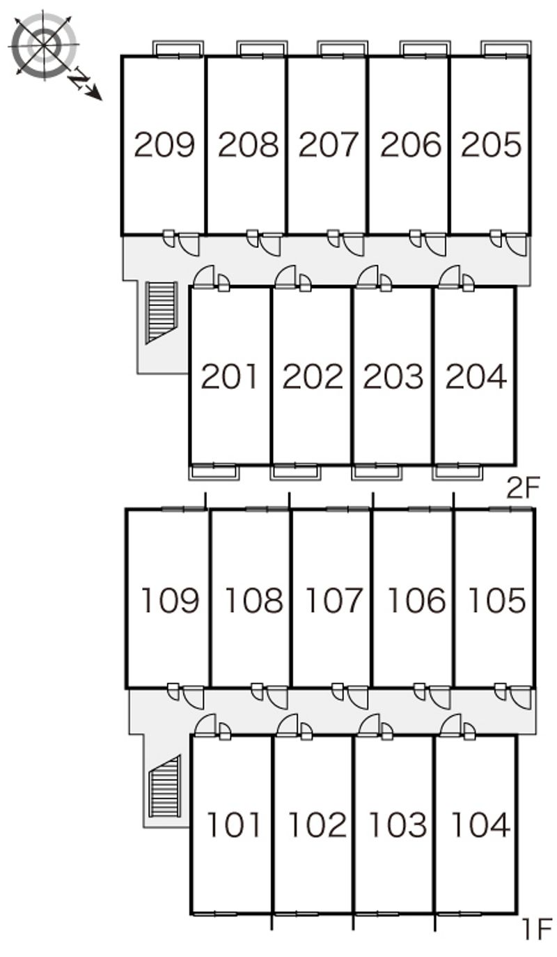 レオパレスカサ　ビエンベニーダ 間取り配置図