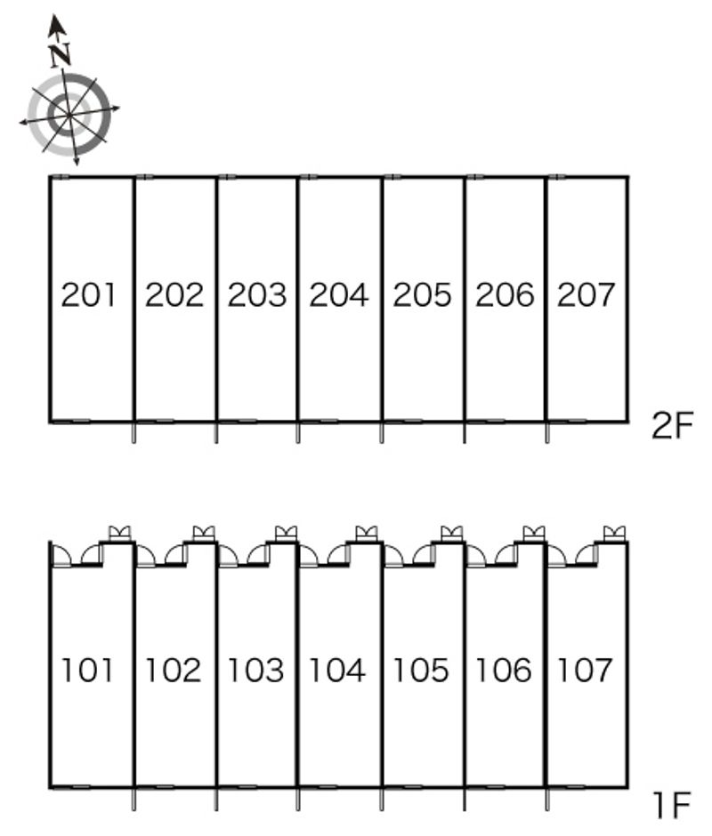 レオパレスアルクス　０８ 間取配置図
