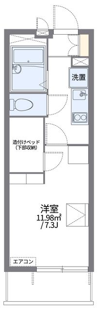 レオパレスフローラ小山 間取り図