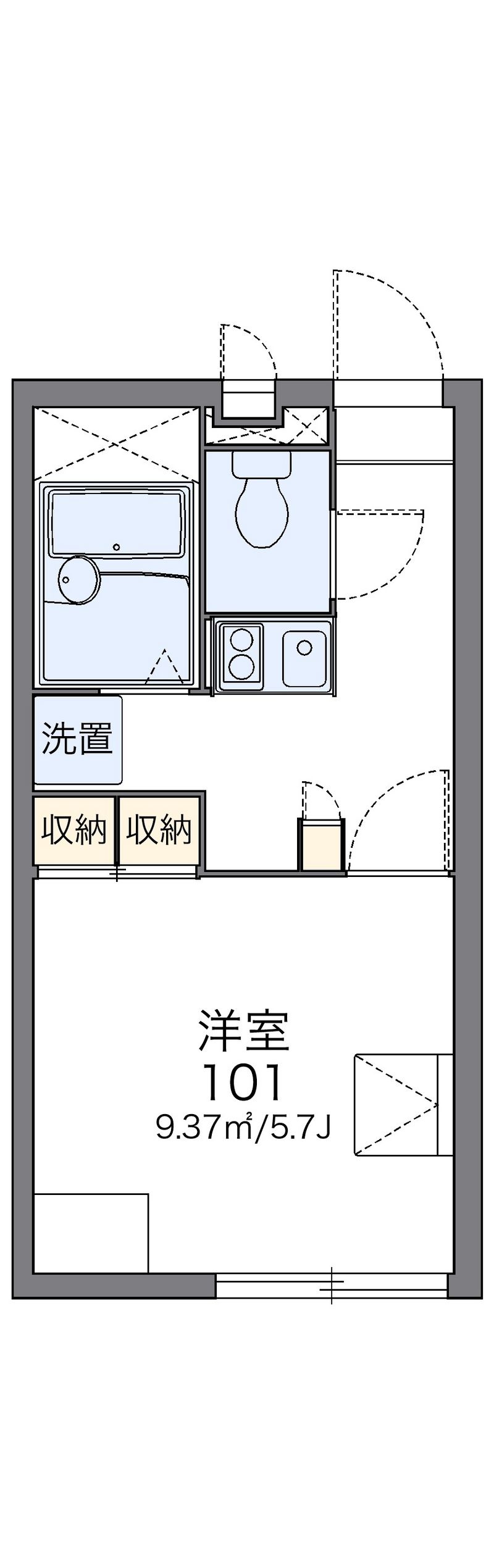 レオパレスアークソレーユ東林間 間取図