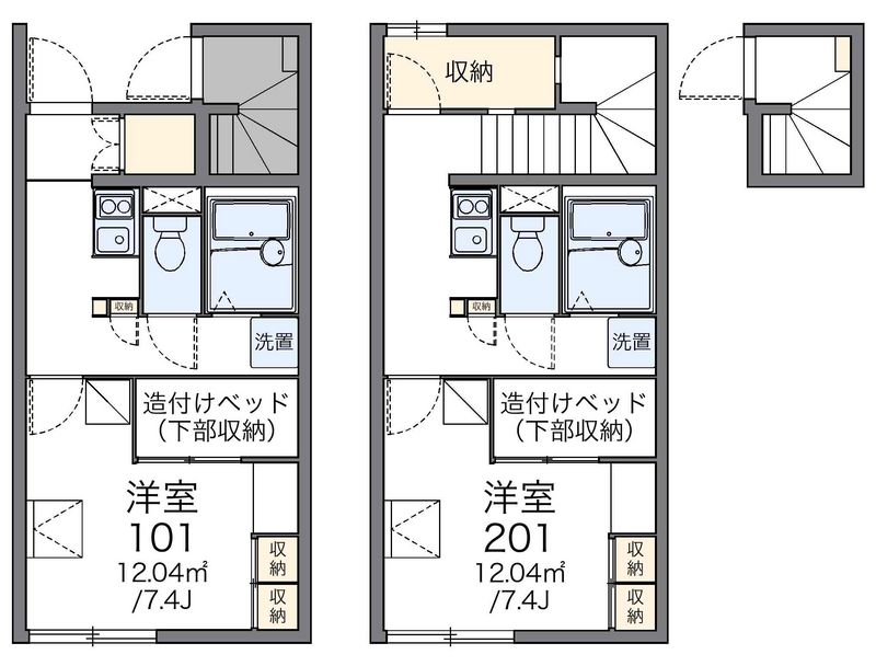 レオパレスシェール　パラン 間取図