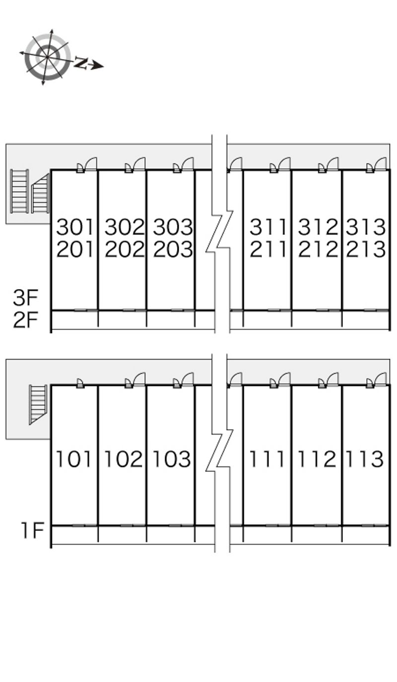 レオパレスＯＨＹＡＴＯ　Ⅱ 間取り配置図