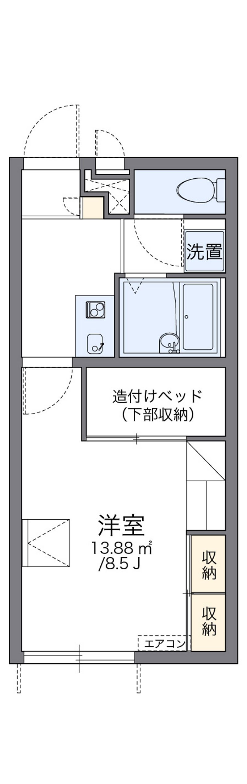 レオパレスヴィラ南田附Ⅰ 間取図