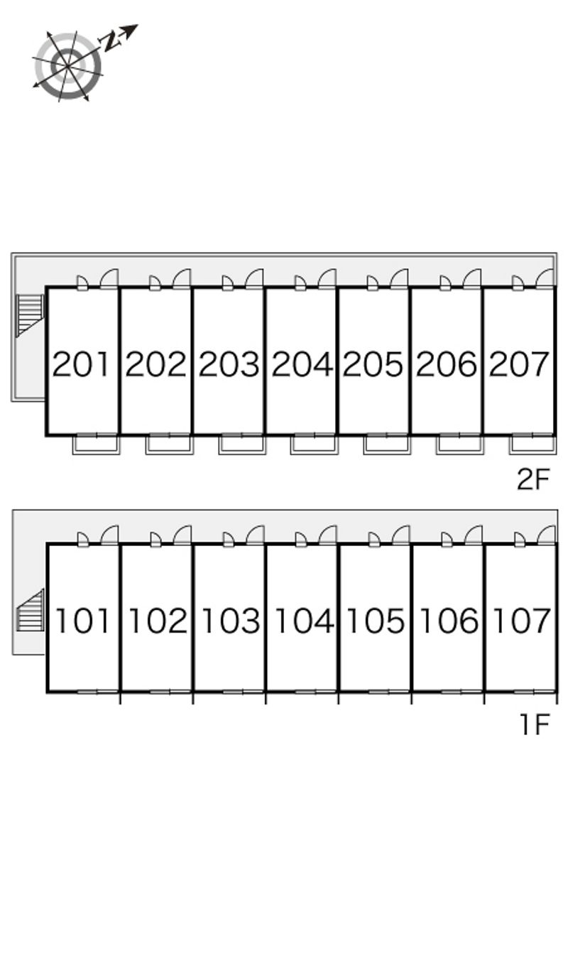レオパレスメルベーユ 間取り配置図