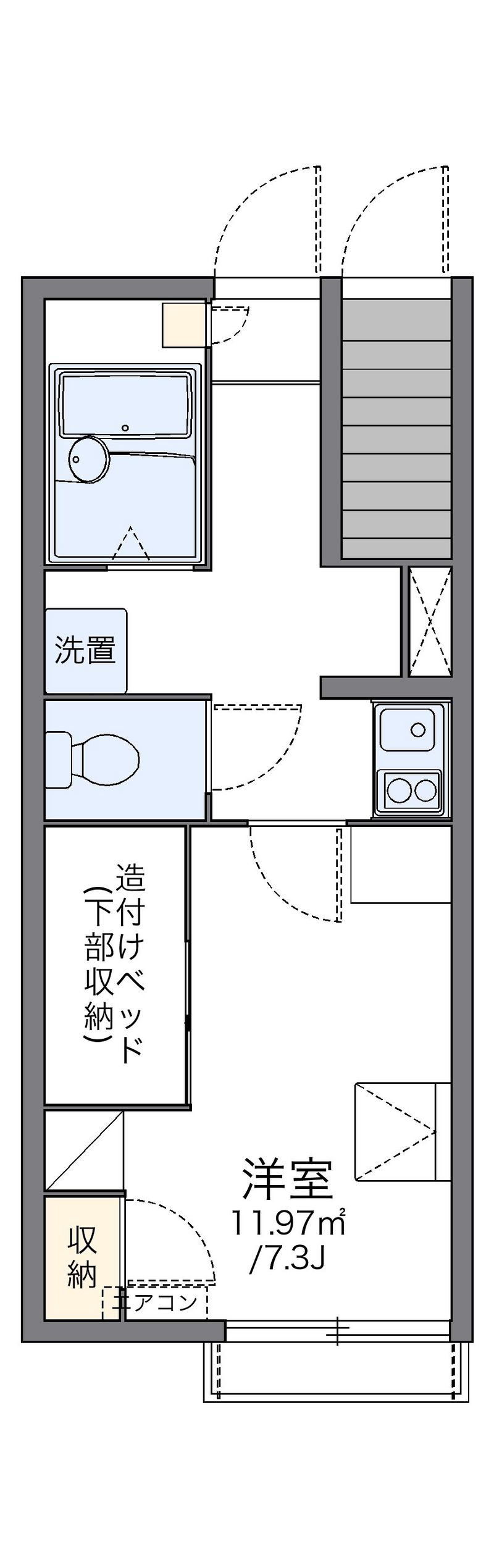 レオパレスＬｕｍｉｅｒｅ元町Ⅱ 間取り