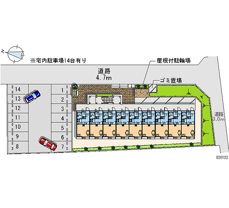 レオパレス東原 月極駐車場