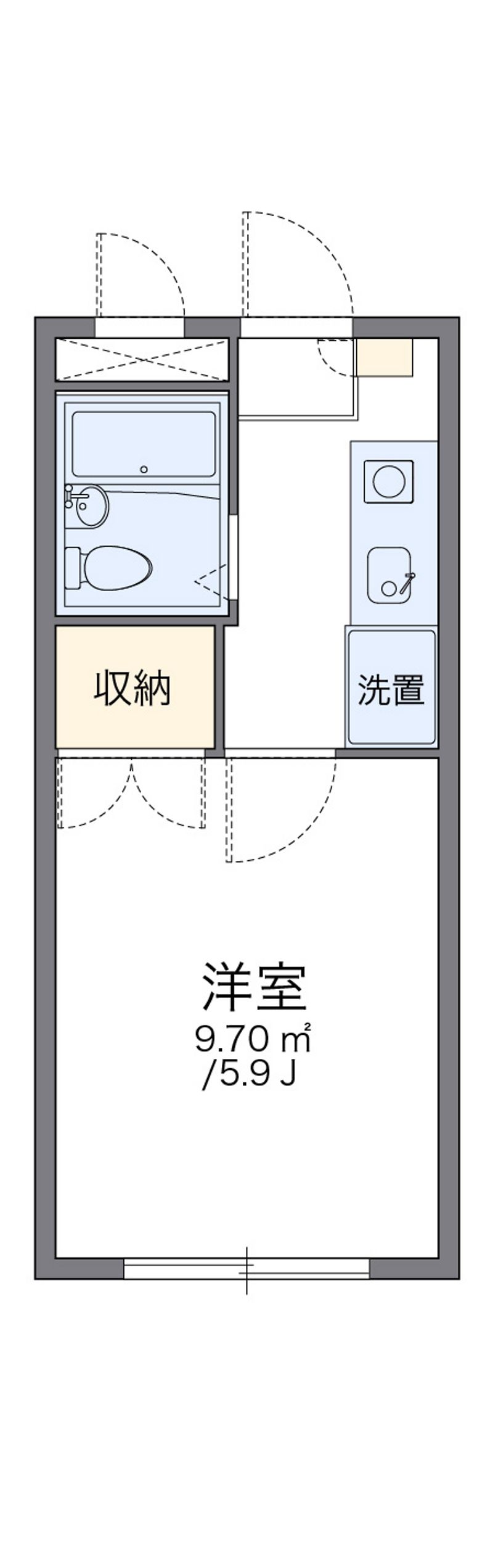 レオパレス新宿 間取図