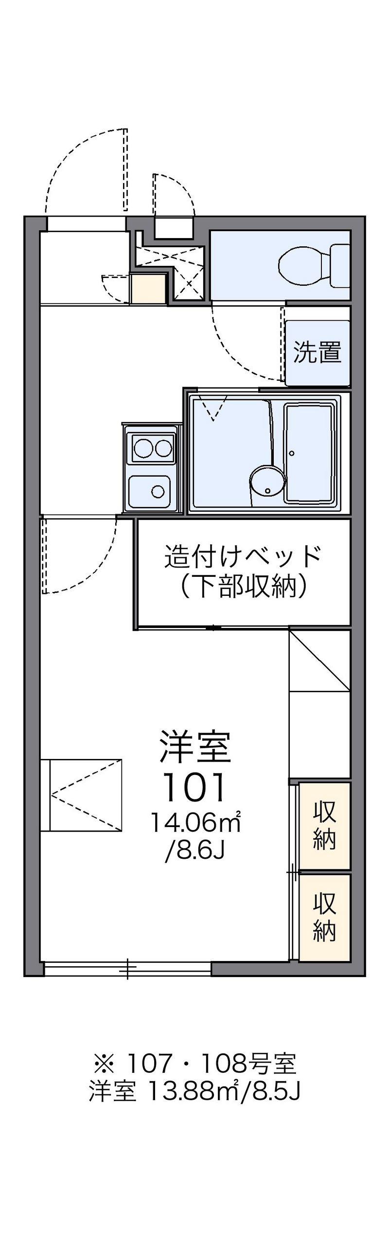レオパレスのぞみⅡ 間取図