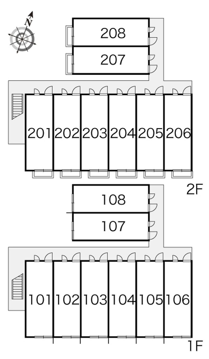 レオパレスジュネス神田 間取配置図