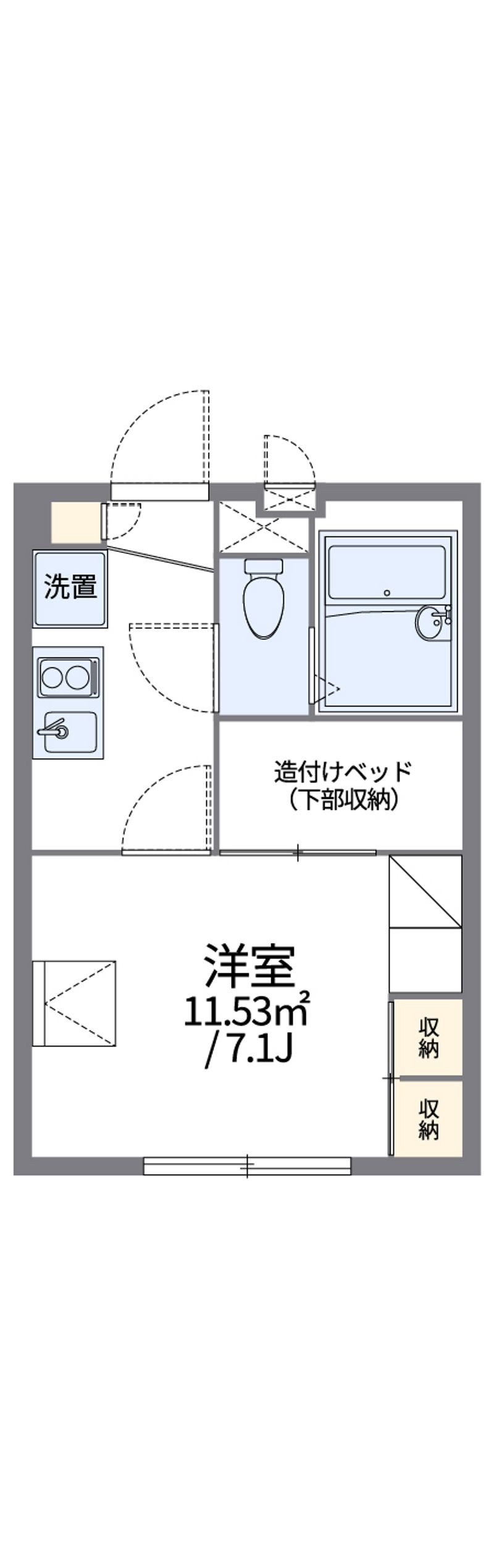 レオパレスフービエール 間取図