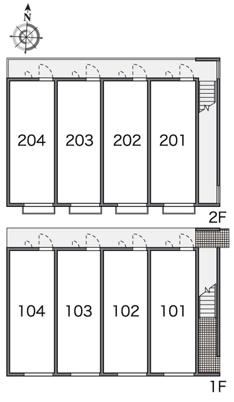 レオパレスシティーＦ 間取配置図