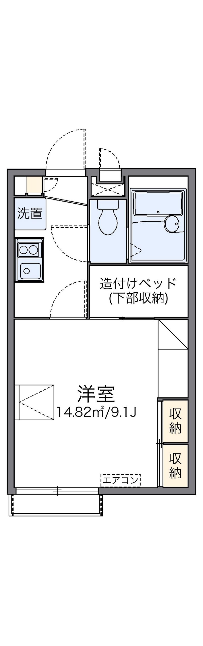 レオパレスドミール柏 間取図