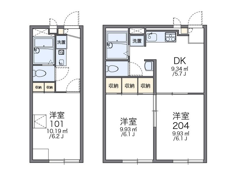 レオパレス亀ヶ原 間取図