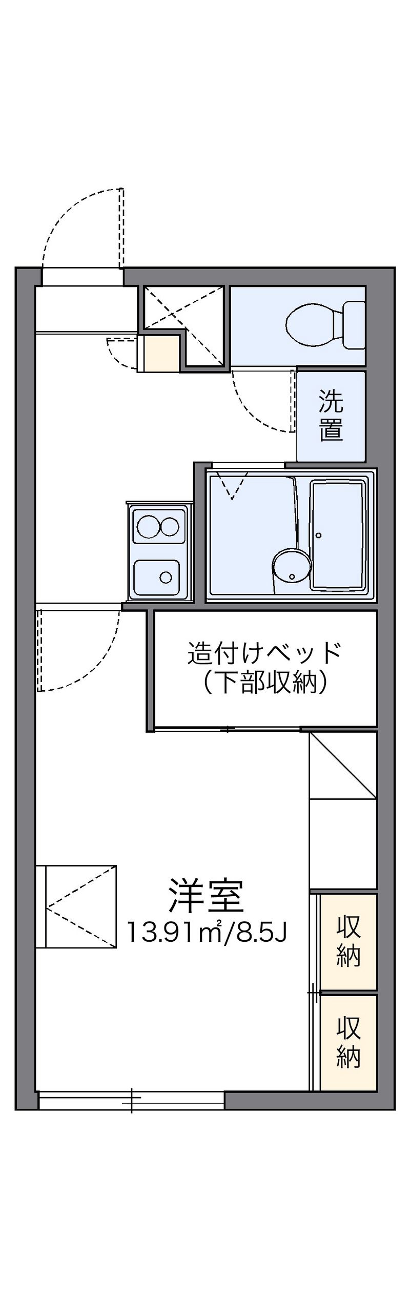 レオパレスアークタウン昭和 間取図