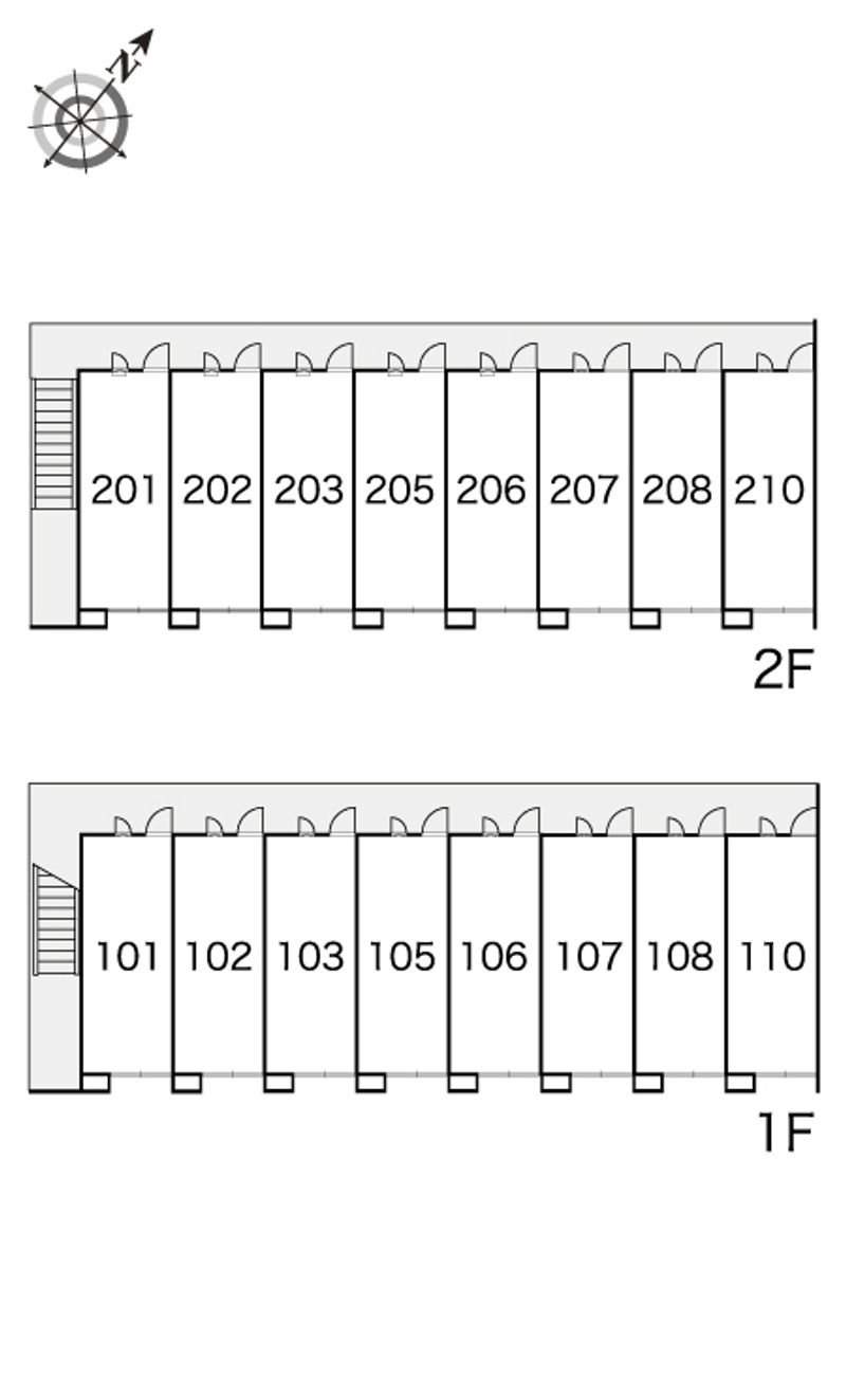 レオパレス東 間取り配置図