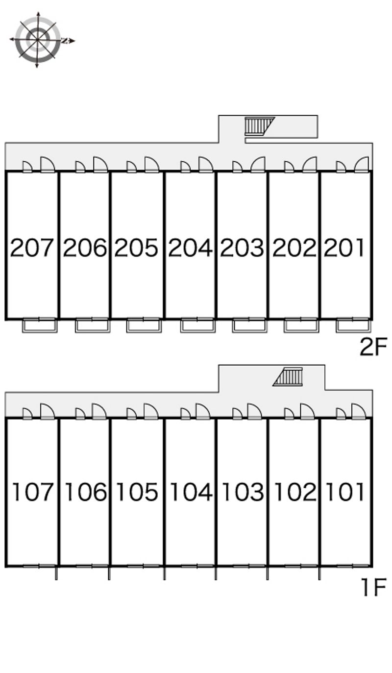 レオパレス三ッ沢上町Ⅱ 間取り配置図