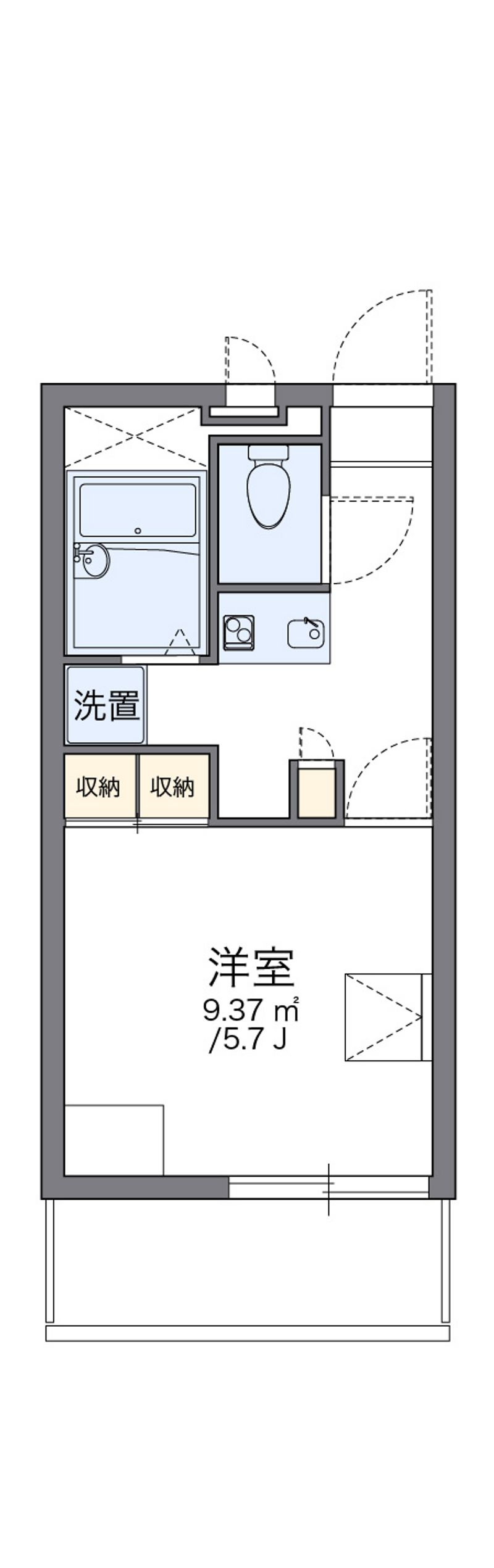 レオパレスＲｙｕｓｅｉ中道通 間取図