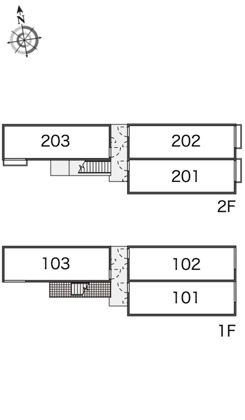 レオパレス三津屋北Ⅱ 間取配置図