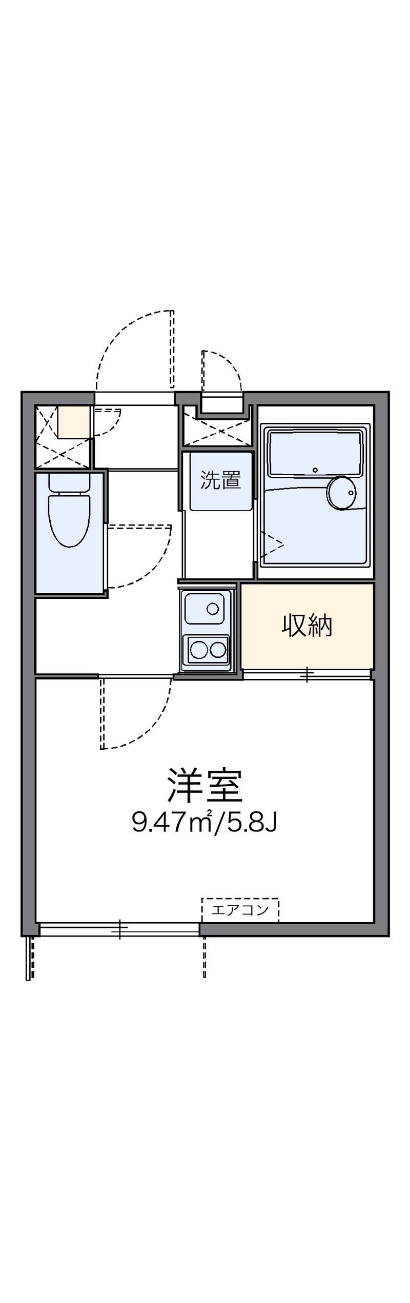 レオパレスきのした荘 間取図