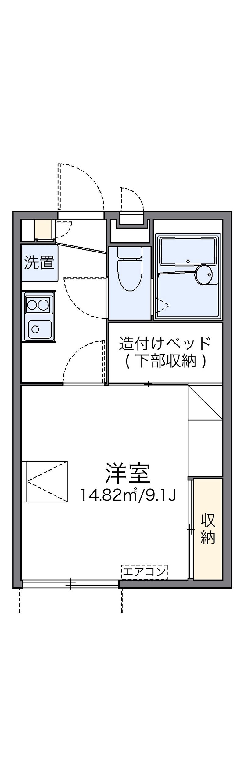 レオパレスシャンテ北舞子 間取図