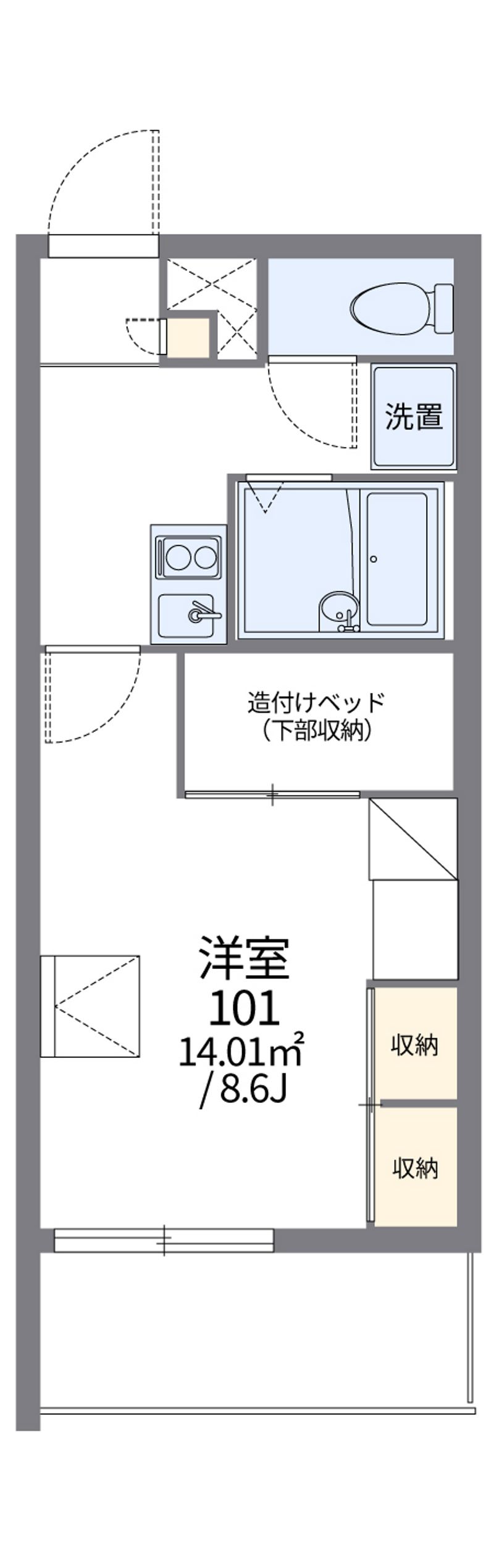 レオパレスユーアンドケイ 間取図