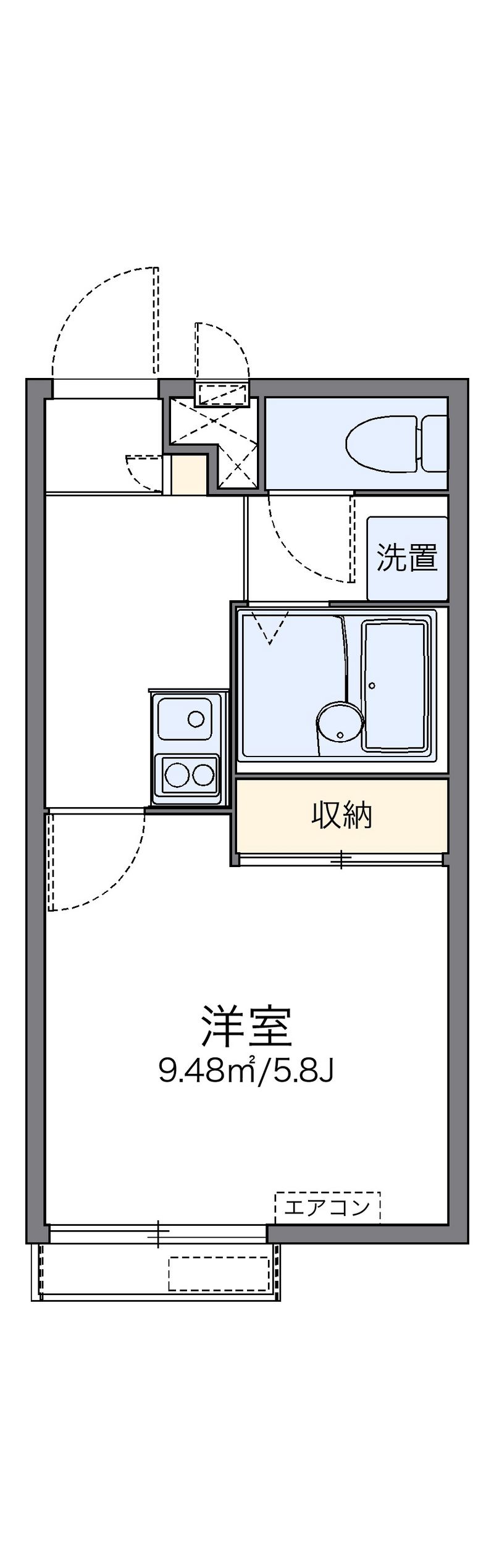 レオパレス清水 間取図