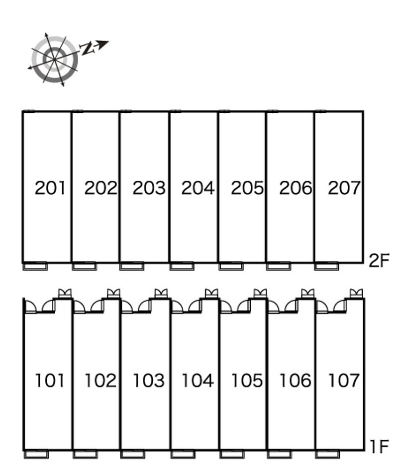 レオパレスＳＵＮＳＨＩＮＥ 間取配置図