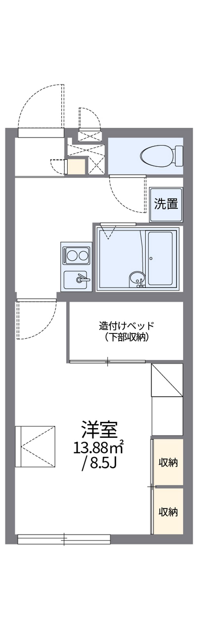 レオパレスふくみつ 間取図