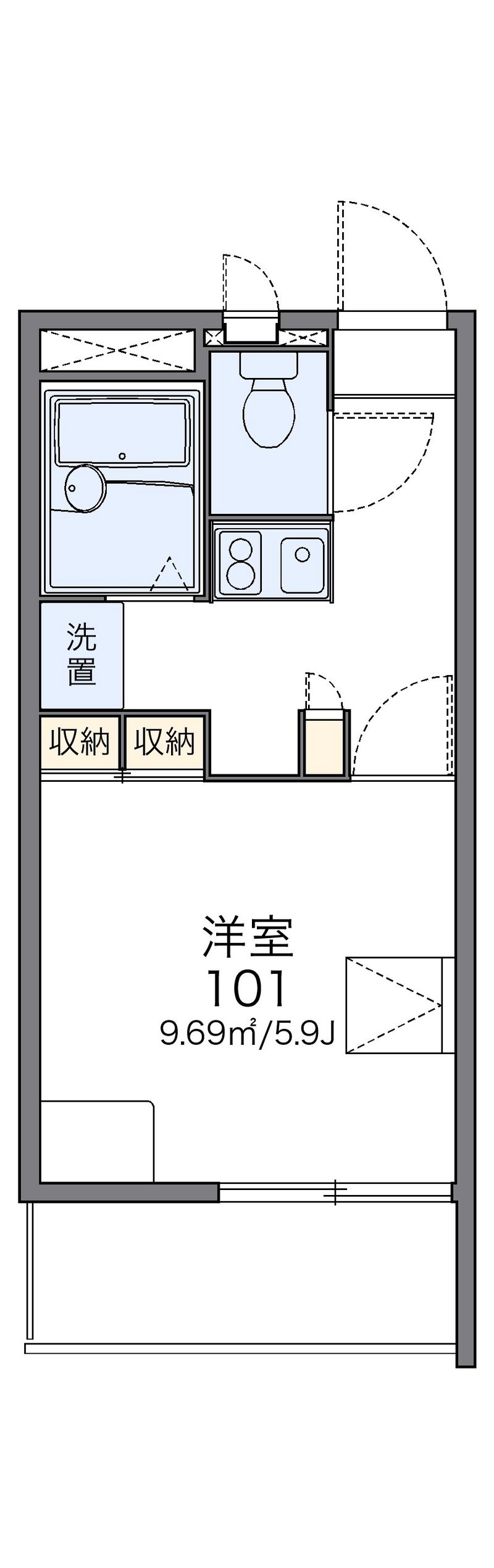 レオパレスカサベルテ 間取図