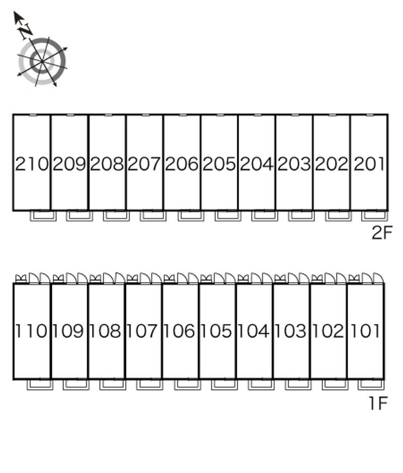 レオパレスＳＵＮＲＩＳＥ 間取配置図