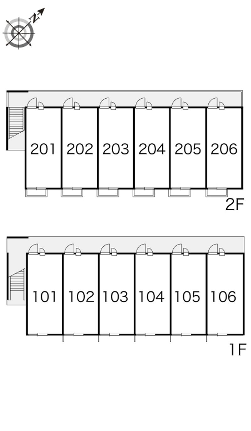 レオパレスもろどみⅡ 間取配置図