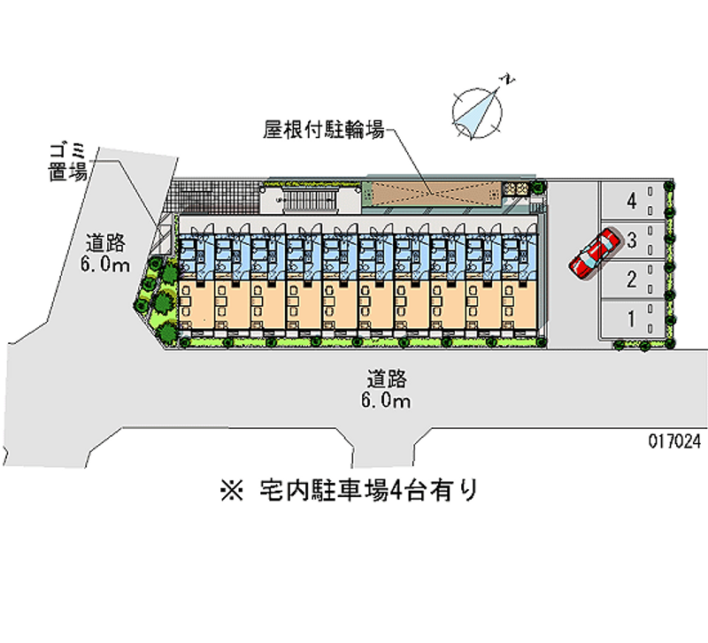 レオパレス城 月極駐車場