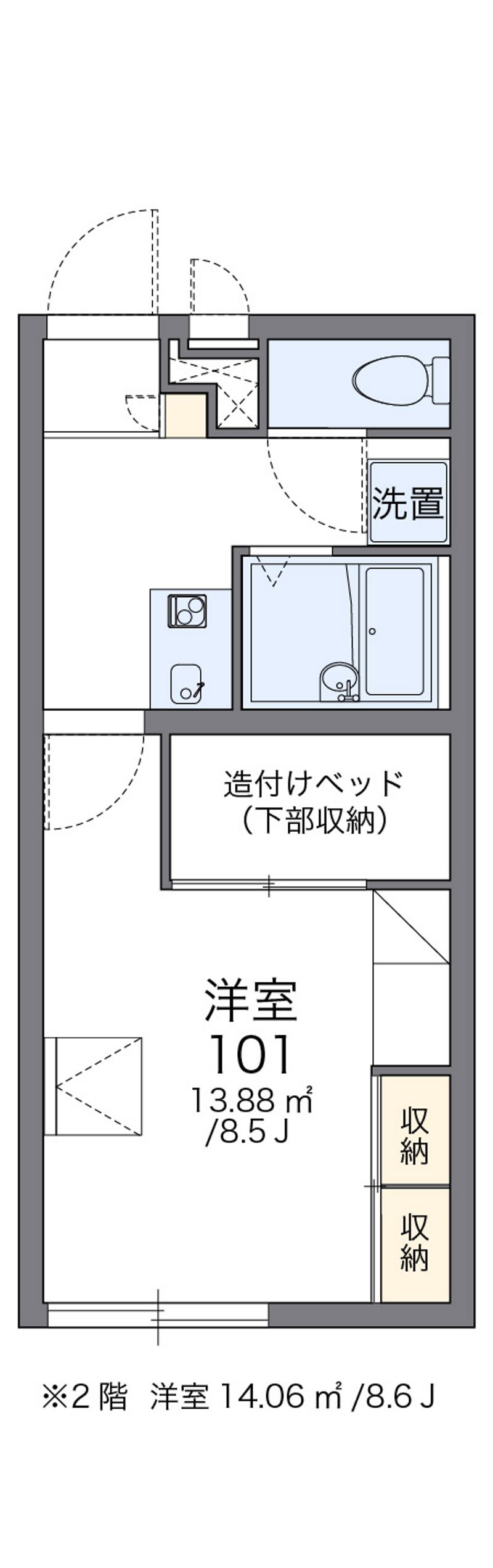 レオパレス武蔵小山　ハイム 間取図