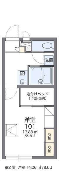 レオパレス武蔵小山　ハイム 間取図