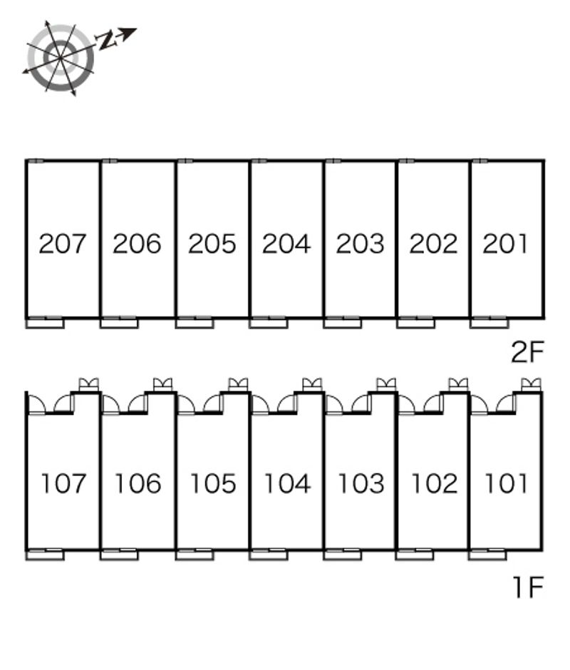 レオパレスリベェール 間取配置図